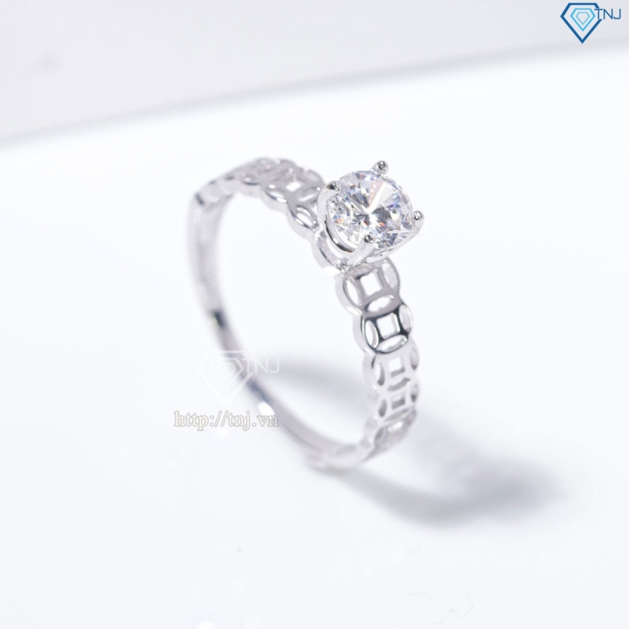 Nhẫn bạc nữ kim tiền xi kim giá rẻ NN0542-XK
