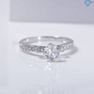 Nhẫn bạc nữ hoạ tiết hình chiếc nơ xi kim đính đá NN0532-XK