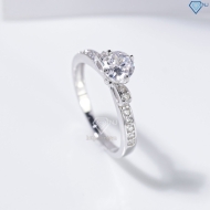 Nhẫn bạc nữ hoạ tiết hình chiếc nơ xi kim đính đá NN0532-XK