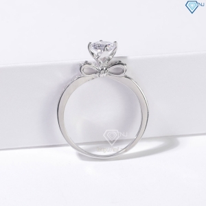 Nhẫn bạc nữ hoạ tiết hình chiếc nơ xi kim đính đá NN0532-XK