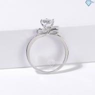 Nhẫn bạc nữ hoạ tiết hình chiếc nơ xi kim đính đá NN0532-XK