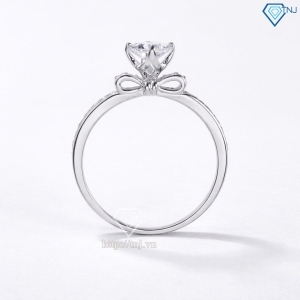 Nhẫn bạc nữ hoạ tiết hình chiếc nơ xi kim đính đá NN0532-XK