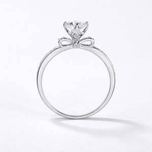 Nhẫn bạc nữ hoạ tiết hình chiếc nơ xi kim đính đá NN0532