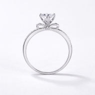 Nhẫn bạc nữ hoạ tiết hình chiếc nơ xi kim đính đá NN0532