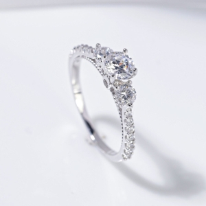 Nhẫn bạc nữ xi kim đính đá NN0533-XK