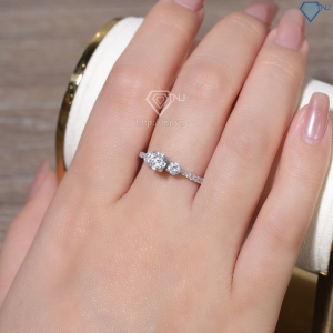 Nhẫn bạc nữ xi kim đính đá NN0533-XK