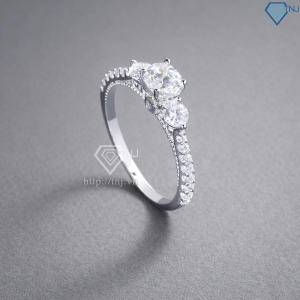 Nhẫn bạc nữ xi kim đính đá NN0533-XK