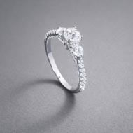 Nhẫn bạc nữ xi kim đính đá NN0533