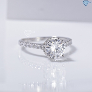 Nhẫn bạc nữ xi kim đính đá trắng sang trọng NN0535-XK