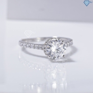 Nhẫn bạc nữ xi kim đính đá trắng sang trọng NN0535-XK