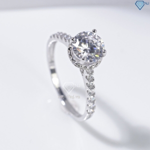 Nhẫn bạc nữ xi kim đính đá trắng sang trọng NN0535-XK