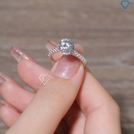 Nhẫn bạc nữ xi kim đính đá trắng sang trọng NN0535-XK