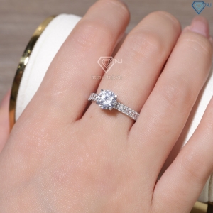 Nhẫn bạc nữ Hà Nội xi kim đính đá trắng sang trọng NN0536-XK