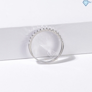 Nhẫn bạc nữ dạng tròn xi kim đính đá Baguette NN0537-XK