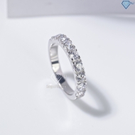 Nhẫn bạc nữ dạng tròn xi kim đính đá 3mm NN0538-XK