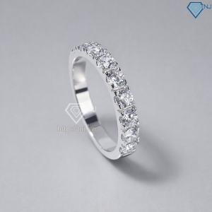 Nhẫn bạc nữ dạng tròn xi kim đính đá 3mm NN0538-XK