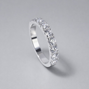 Nhẫn bạc nữ dạng tròn xi kim đính đá 3mm NN0538