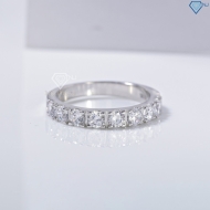 Nhẫn bạc nữ dạng tròn xi kim đính đá 3mm NN0538-XK