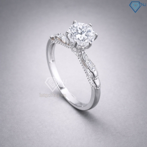 Nhẫn bạc nữ xi kim đính đá chủ cao NN0539-XK