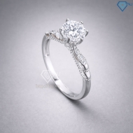 Nhẫn bạc nữ xi kim đính đá chủ cao NN0539-XK