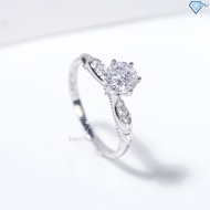 Nhẫn bạc nữ xi kim đính đá chủ cao NN0539-XK