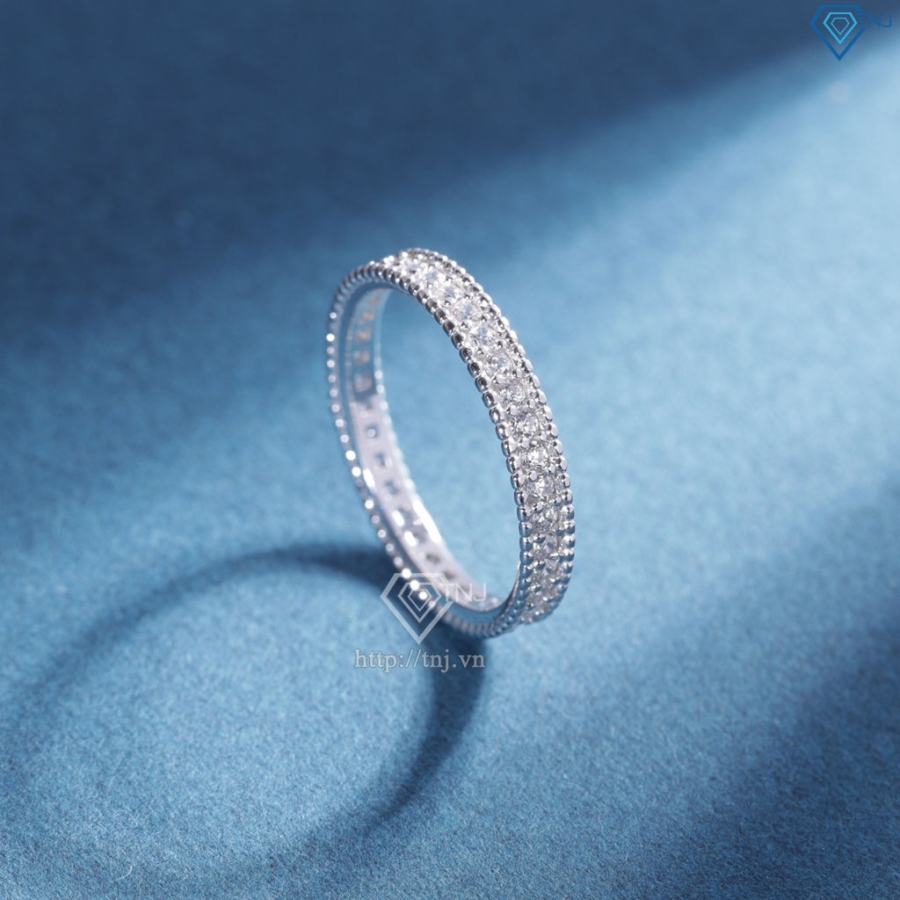 Nhẫn bạc nữ dạng tròn xi kim đính đá bản 3mm NN0540-XK