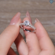 Nhẫn bạc nữ 925 xi kim đính đá sang trọng NN0541-XK