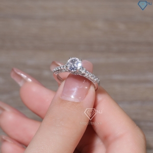Nhẫn bạc nữ 925 xi kim đính đá sang trọng NN0541-XK