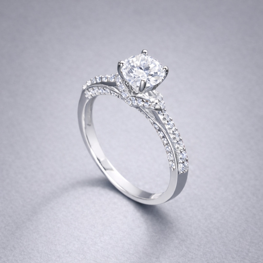 Nhẫn bạc nữ 925 xi kim đính đá sang trọng NN0541