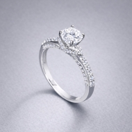 Nhẫn bạc nữ 925 xi kim đính đá sang trọng NN0541