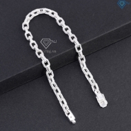 Lắc tay nam mắt xích bản nhỏ 4mm đính đá đẹp LTA0235