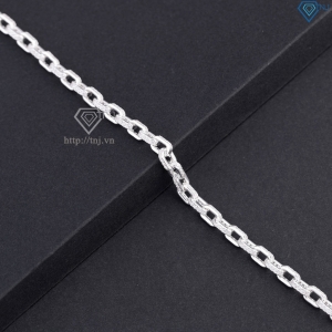 Lắc tay nam mắt xích bản nhỏ 4mm đính đá đẹp LTA0235