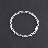 Lắc tay nam mắt xích bản nhỏ 4mm đính đá đẹp LTA0235