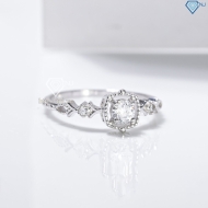 Nhẫn bạc nữ mặt đá vuông đính đá xi kim NN0526-XK  Trang Sức TNJ