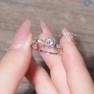 Nhẫn bạc nữ mặt đá vuông đính đá xi kim NN0526-XK  Trang Sức TNJ