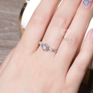 Nhẫn bạc nữ mặt đá vuông đính đá xi kim NN0526-XK  Trang Sức TNJ