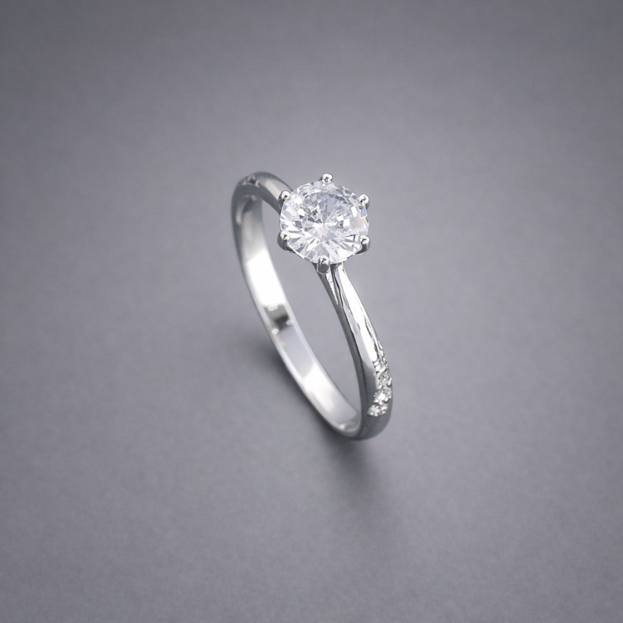 Nhẫn bạc nữ đơn giản giá rẻ xi kim NN0417-XK