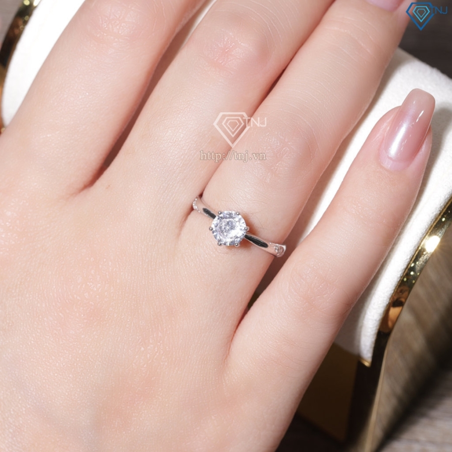Nhẫn bạc nữ đơn giản giá rẻ xi kim NN0417-XK- Trang Sức TNJ