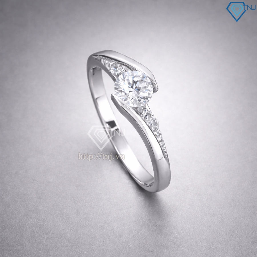 Nhẫn bạc nữ đính đá chìm xi kim NN0340-XK - Trang Sức TNJ