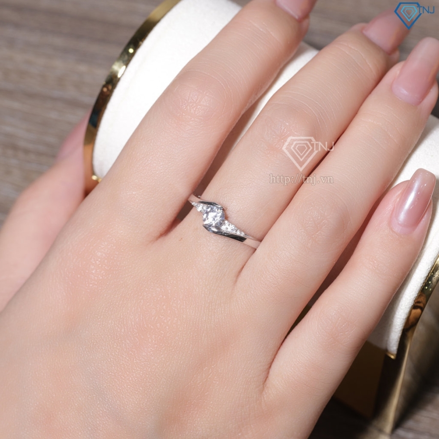 Nhẫn bạc nữ đính đá chìm xi kim NN0340-XK - Trang Sức TNJ