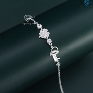 Quà Valentine cho người yêu lắc tay bạc nữ hình cỏ 4 lá LTN0346