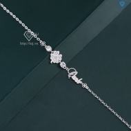 Quà Valentine cho người yêu lắc tay bạc nữ hình cỏ 4 lá LTN0346