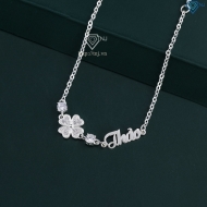 Quà valentine cho người yêu lắc tay bạc nữ hình cỏ 4 lá LTN0328