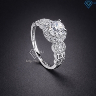 Nhẫn bạc nữ kim tiền xi kim bản nhỏ NN0543-XK