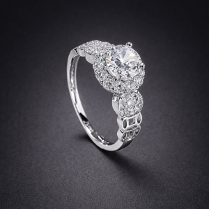 Nhẫn bạc nữ kim tiền xi kim bản nhỏ NN0543