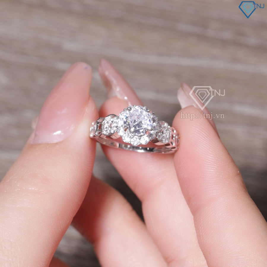 Nhẫn bạc nữ kim tiền xi kim bản nhỏ NN0543-XK