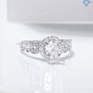 Nhẫn bạc nữ kim tiền xi kim bản nhỏ NN0543-XK