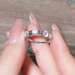 Nhẫn bạc nữ dạng tròn kim tiền xi kim NN0544-XK