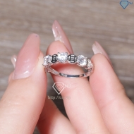 Nhẫn bạc nữ dạng tròn kim tiền xi kim NN0544-XK