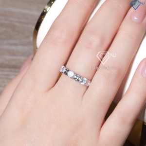 Nhẫn bạc nữ dạng tròn kim tiền xi kim NN0544-XK